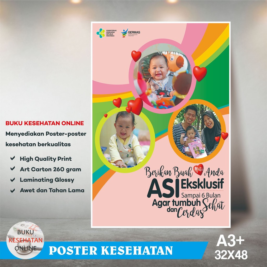 

Poster Kesehatan - BERIKAN BUAH HATI ASI EKSKLUSIF - LAMINATING GLOSSY