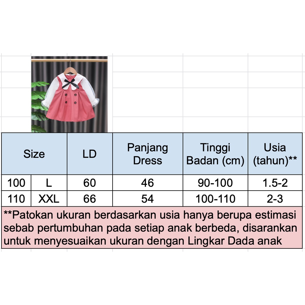 Dress Anak Cewek Import / Baju Dress Impor / Rok Tutu Anak Perempuan