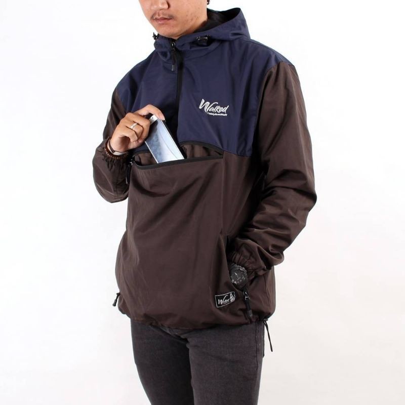 WALKED Original Jaket Pria Cagoule Kombinasi Waterproof