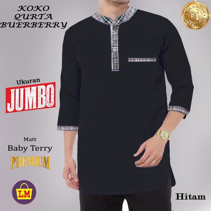 TERMURAH TERLARIS Baju Muslim Pria Koko Qurta berry Ukuran XL XXL XXXL LMS 08937 08939 08941