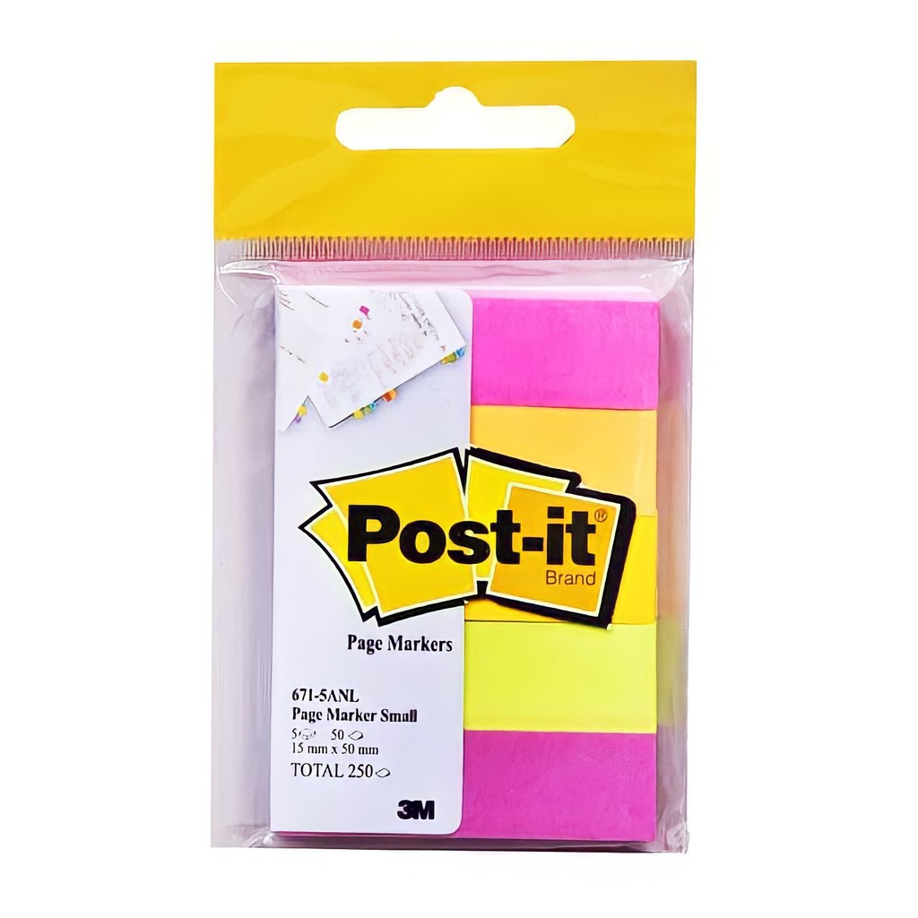

Post It Page Marker Small 671-5ANL - Sticky Notes 5 x 50 Lembar