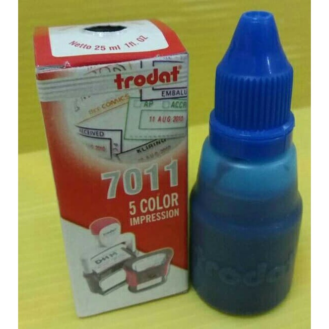 

UKRION-Tinta Stempel Trodat 7011 Warna Biru