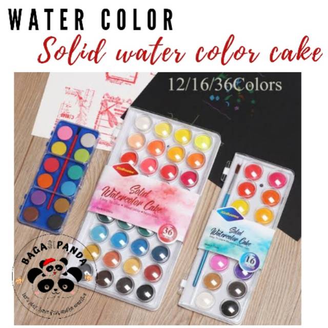  Cat air padat  solid water color cake Shopee Indonesia