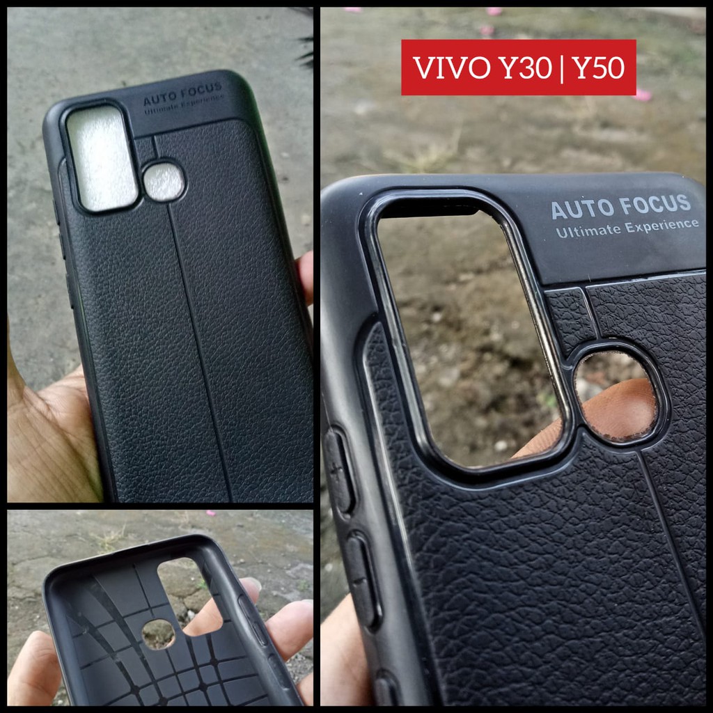 Case Auto Focus Vivo Y30 Y50 Premium Leather
