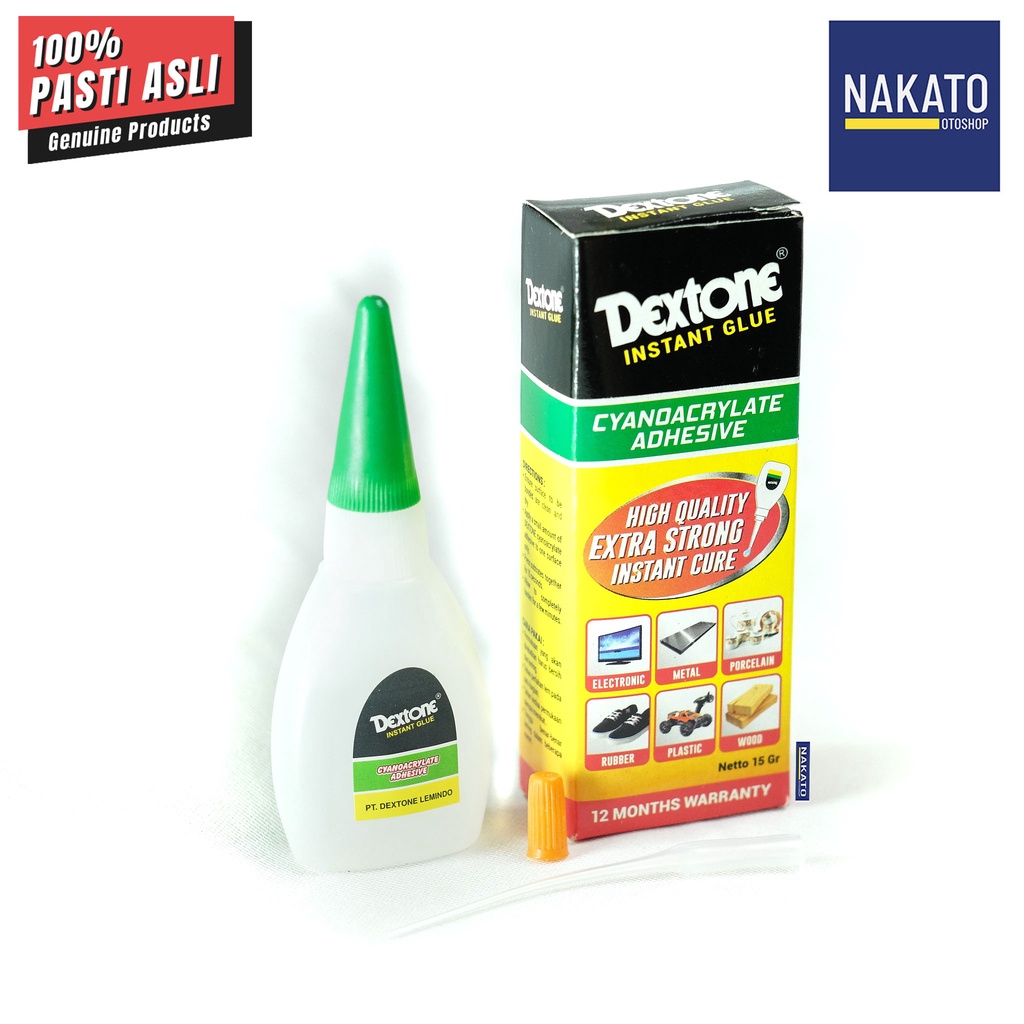

Dextone Lem instant power glue korea 15 gram super besi plastik Cyanoacrylate
