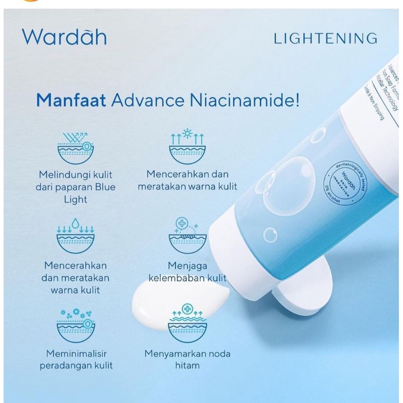 Wardah Lightening Whip Facial Foam - Pembersih Wajah (Kulit Berminyak)