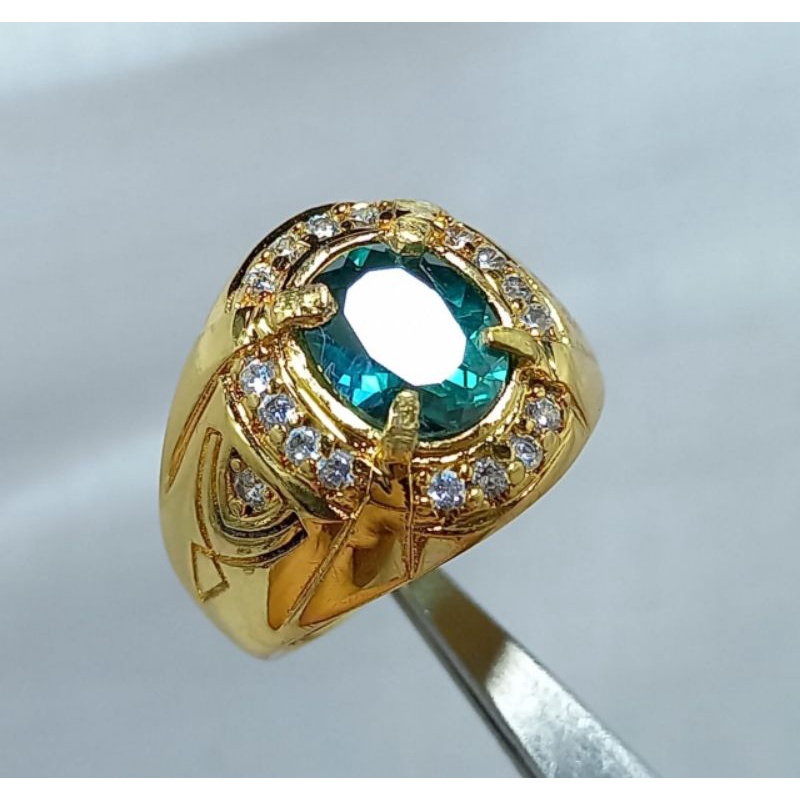 BATU GREEN TOPAS ASLI NATURAL