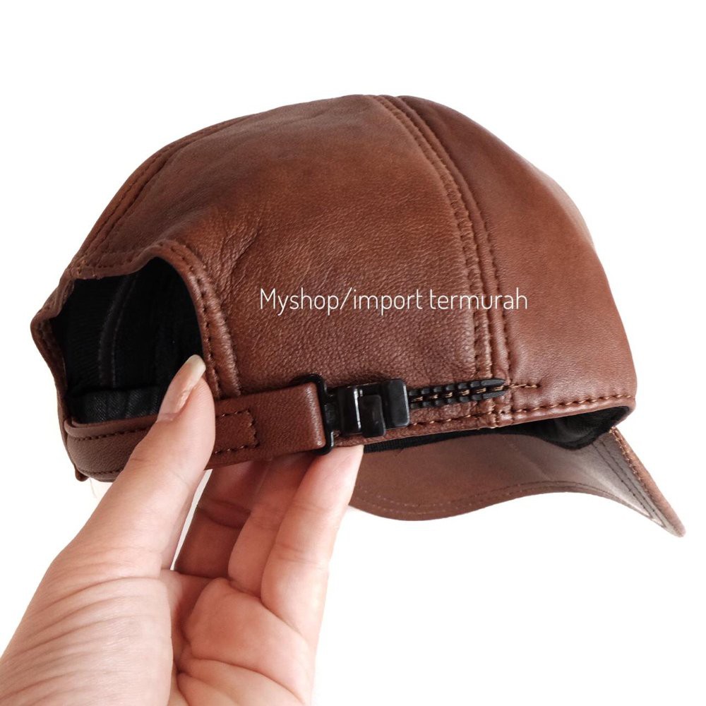 Top Kulit Asli - Topi Pria - Topi Import Kulit Asli