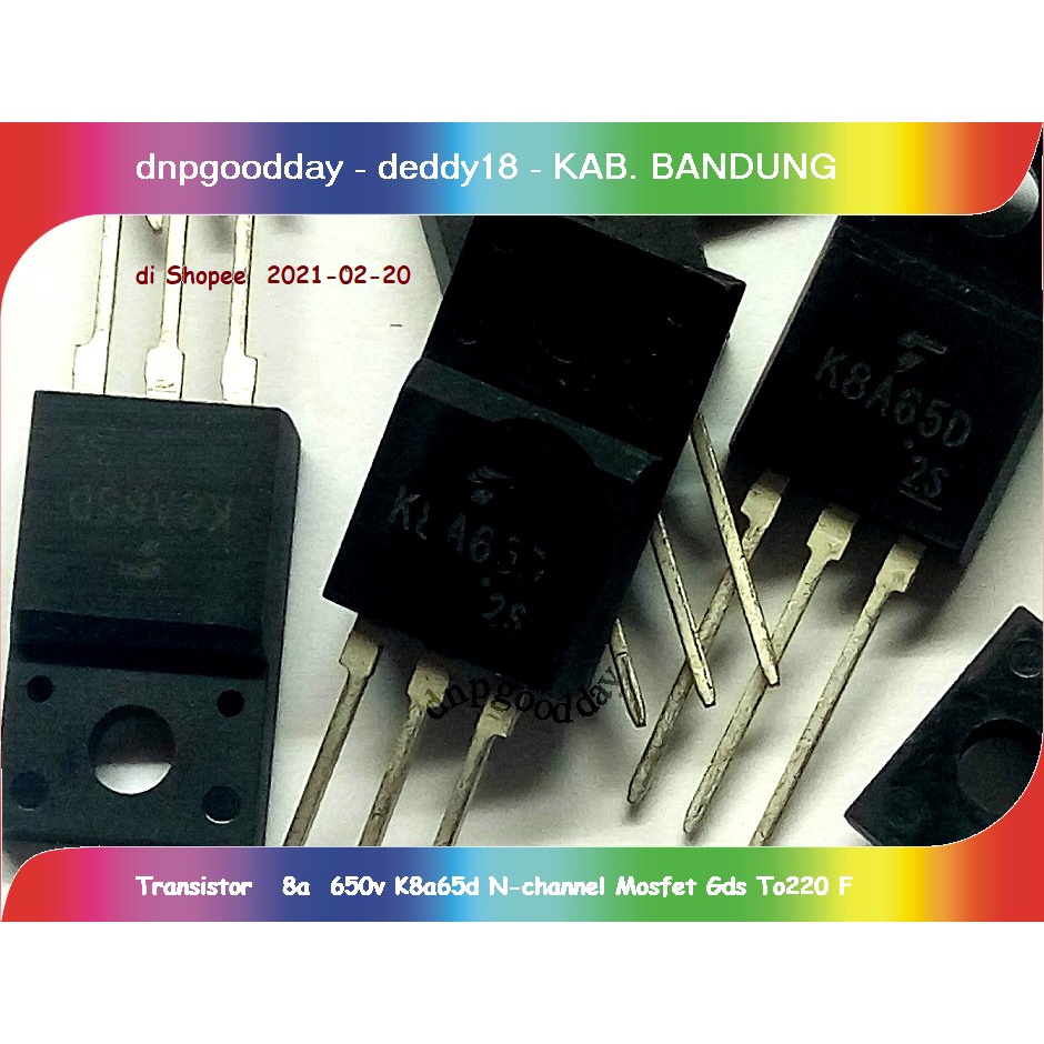 Jual Transistor 8a 650v K8a65d Nchannel Mosfet Gds Shopee Indonesia