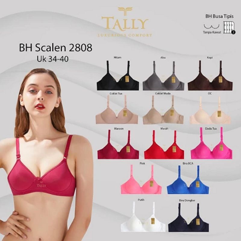 BH/Bra Cup Kecil Scalen 2808 Lycra | Tanpa Kawat | Busa Tipis | Kait 2