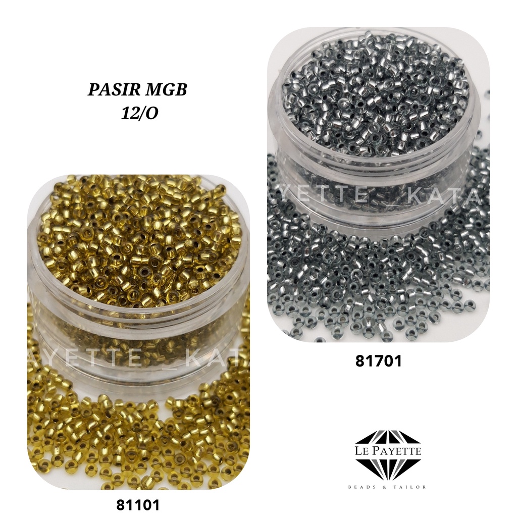 Payet Pasir Coated Silver Colors MGB 12/O - (81101 & 81701)
