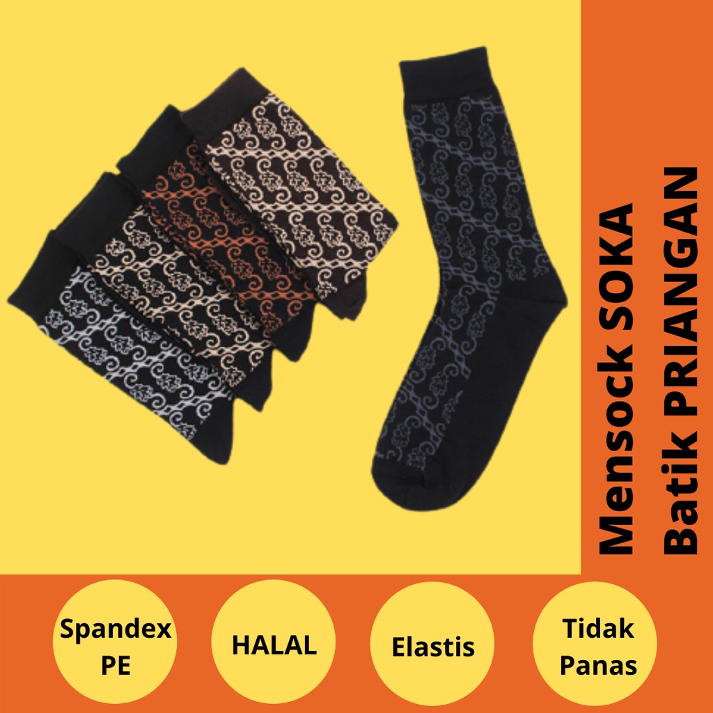 Kaos Kaki Pria Soka Mensock Batik Priangan