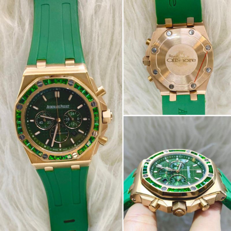 Jam Tangan AP Ring Diamond Chronograph Quartz premium