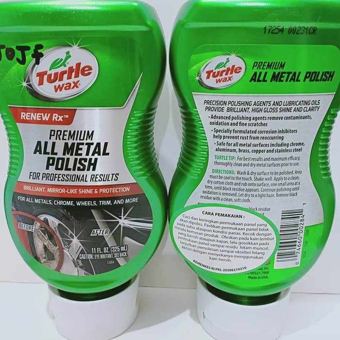 TURTLE WAX PREMIUM ALL METAL POLISH - TURTLE WAX POLES METAL