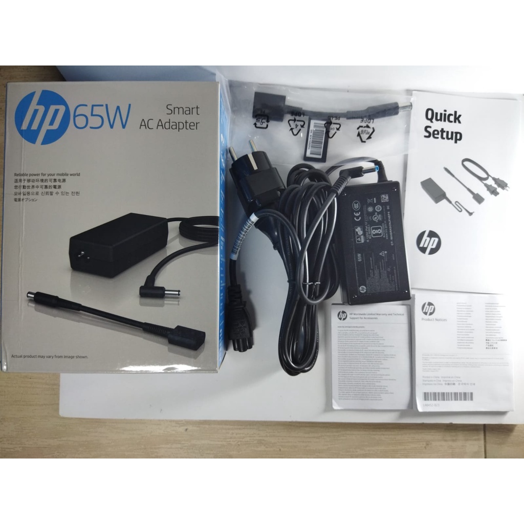 Adaptor Charger Laptop HP Smart AC Adaptor 65W 90W Genuine Original