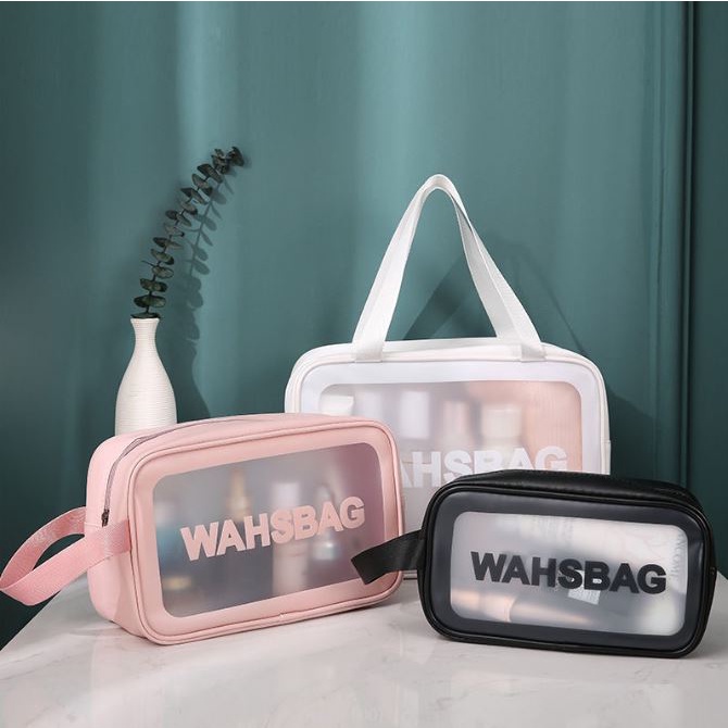 BV.ID WK664 TAS KOSMETIK TRANSPARANT WASHBAG POUCH TRAVEL MAKE UP BAG ORGANIZER WATERPROOF COSMETIK