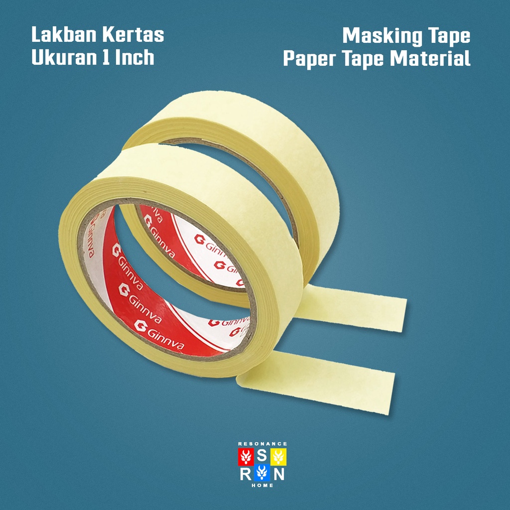 Masking Tape 1 inch l Lakban Kertas l Isolasi Resonance Home