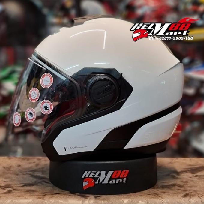 Helm NOLAN N40-5 SPECIAL N-COM 015 Pure White Helm Half Face Nolan N40