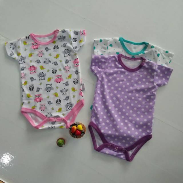 Jumper Lengan Panjang dan Pendek Baju Bayi isi 3pcs Little Q