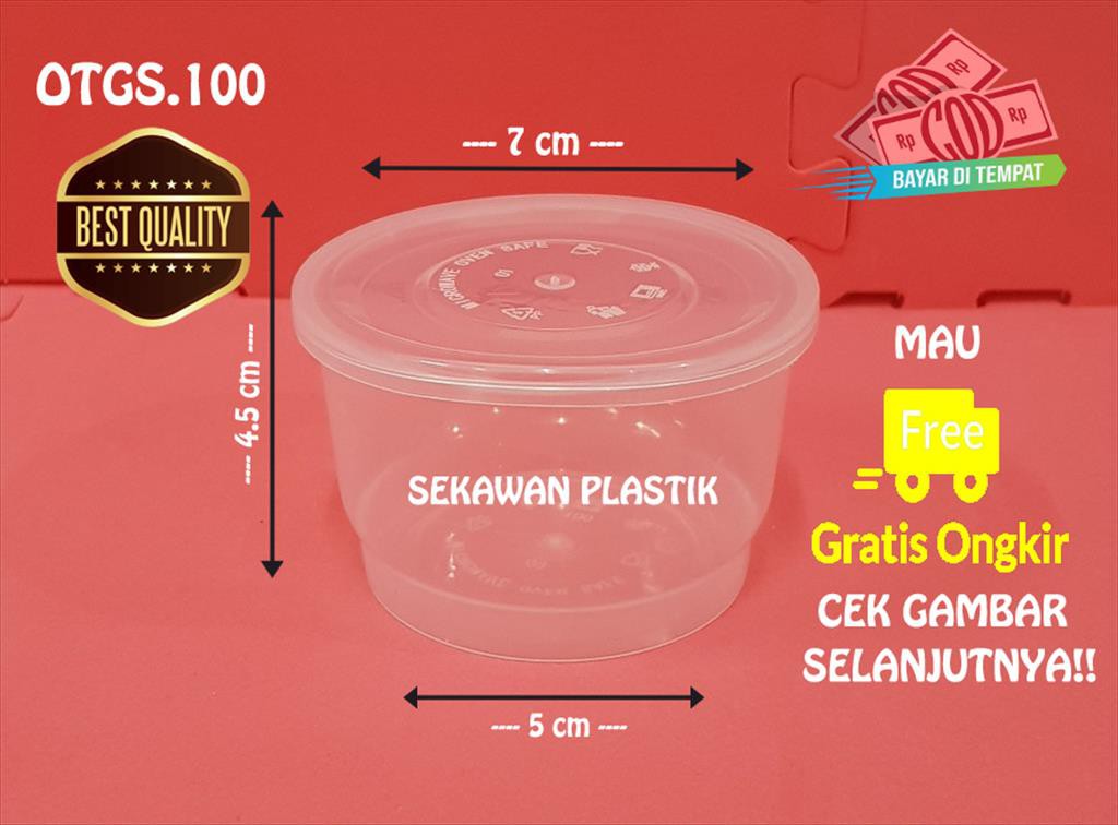 SATUAN Thinwall Cup 100ml/  tempat sambal kontainer OTGS100