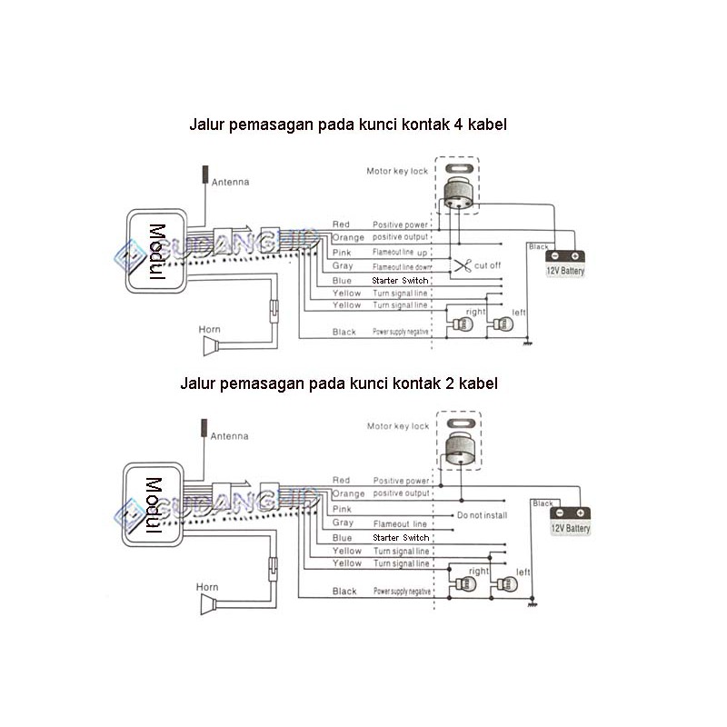 Alarm Motor Remote Start Starter SecuStar Setara BHT + SILENT MODE