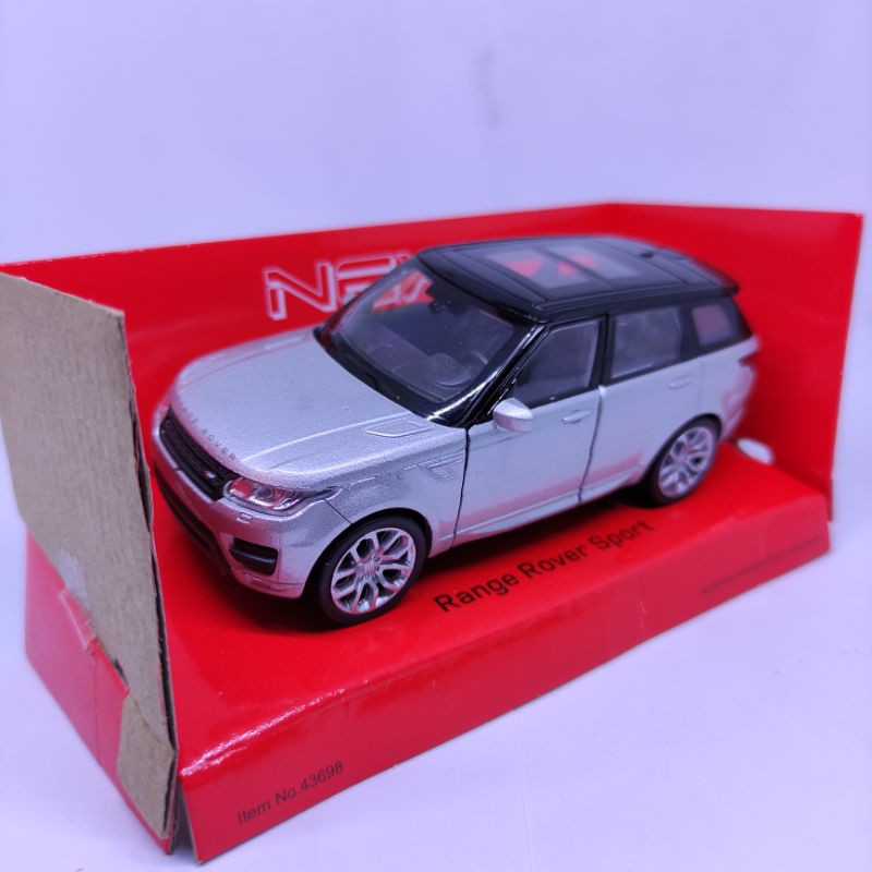 Diecast Miniatur Mobil Sport Range Rover Sport Welly silver Mainan Mobil Murah