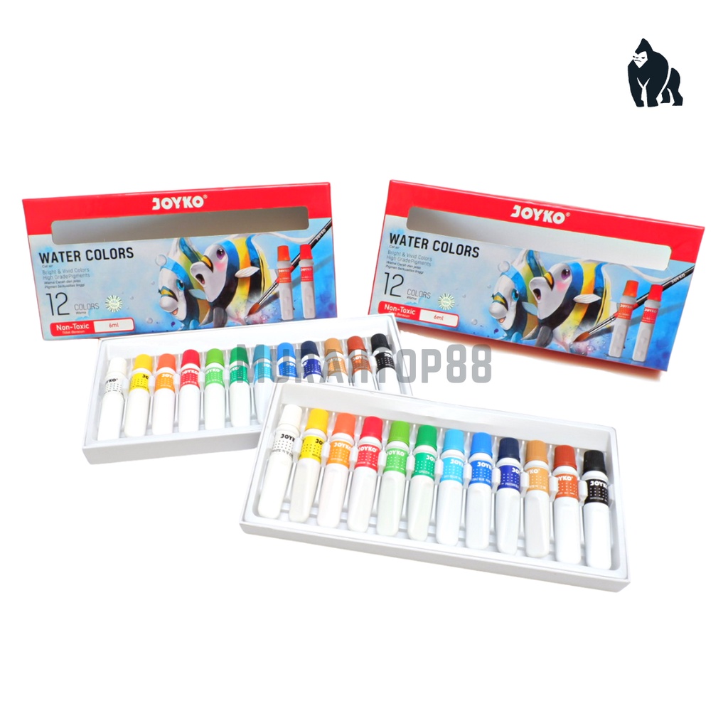 

bib Cat Air Joyko 12 Warna / Water Color WAC-6ML Set