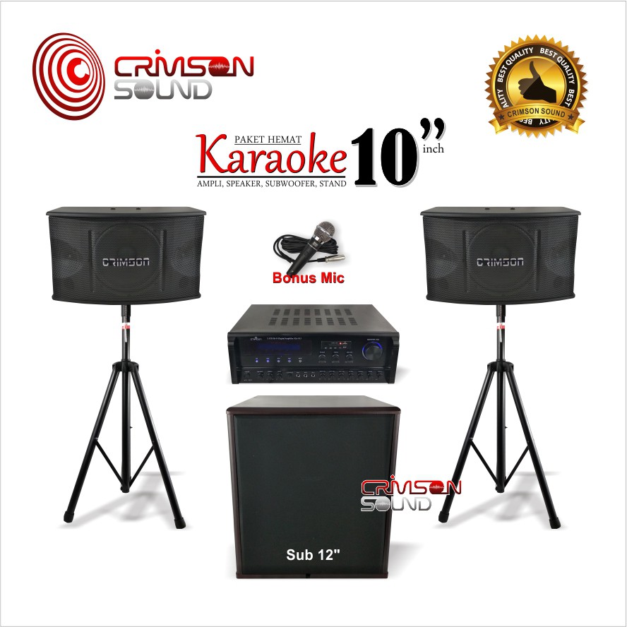 PAKET KARAOKE MURAH LENGKAP Crimson KA-913 FREE Mic Kabel