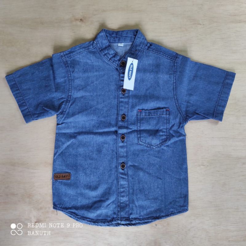 TERBARU KEMEJA JEANS ANAK LAKI LAKI SIZE 1-7 TAHUN / KEMKO ANAK MAT DENIM