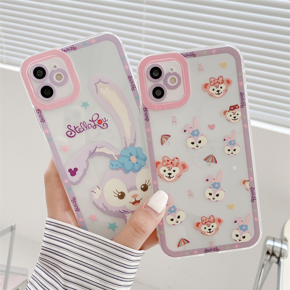 Soft Case Silikon TPU Transparan Motif Kelinci Untuk IPhone 14 13 12 11 Pro XS Max XR X 8 7 6S Plus Mini SE2