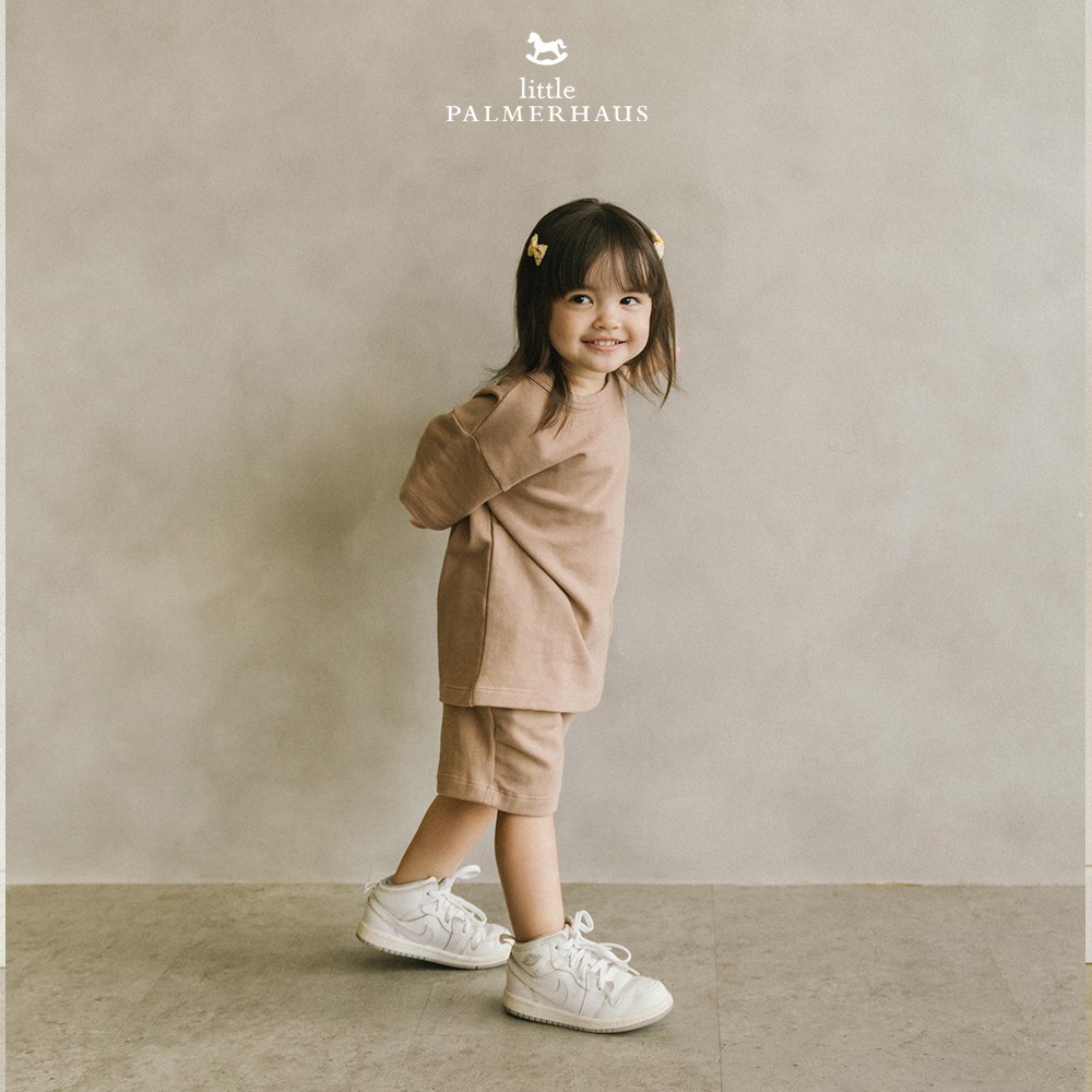 PROMO 7.7 PROMO BAJU LEBARAN Little Palmerhaus Oversized Tee Kaos Anak Laki-Laki/Perempuan Relax Jersey Shorts Celana anak 1-6 th