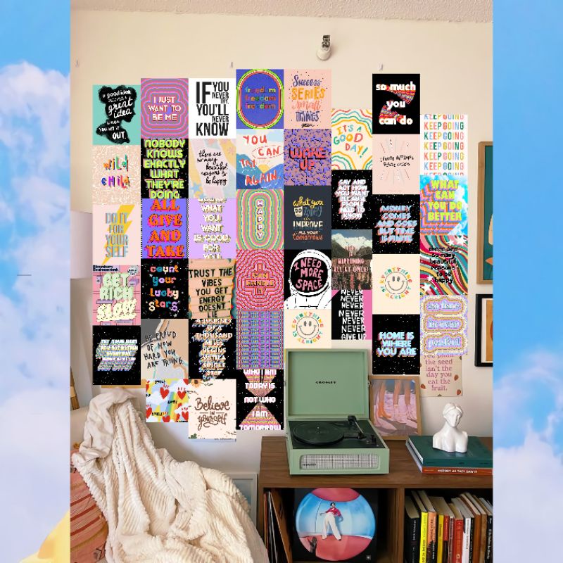 POSTER DINDING AESTHETIC NCT, INDIE, ANIME, QUOTES || SIZE A6, A5, A4 || POSTER AESTHETIC || POSTER MURAH ||-QUOTES