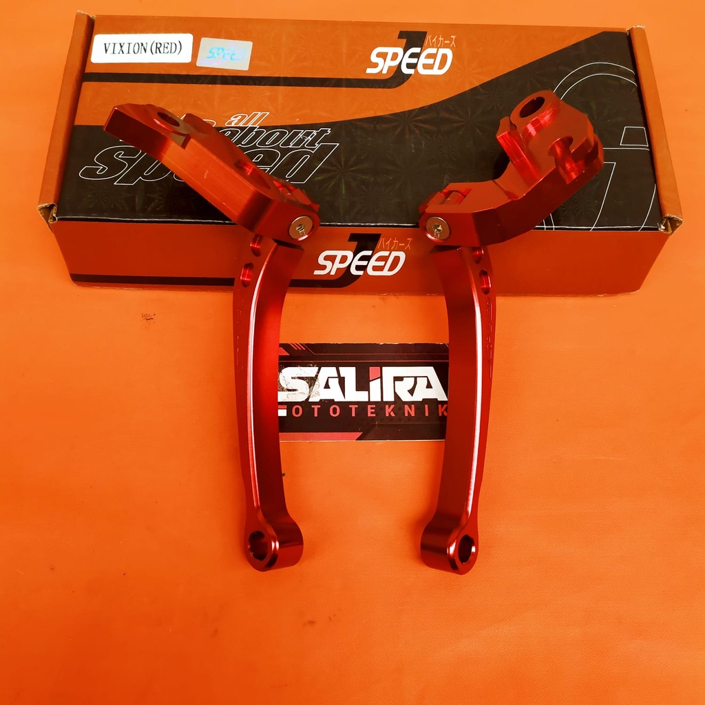 Handle Handel Set Rem Kopling Kanan Kiri Komplit CNC Vixion J Speed J-Speed Model CRG Warna Gold Red