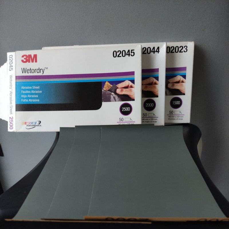 3M Kertas Amplas Wetordry Grit 1500 2000 2500 1Set