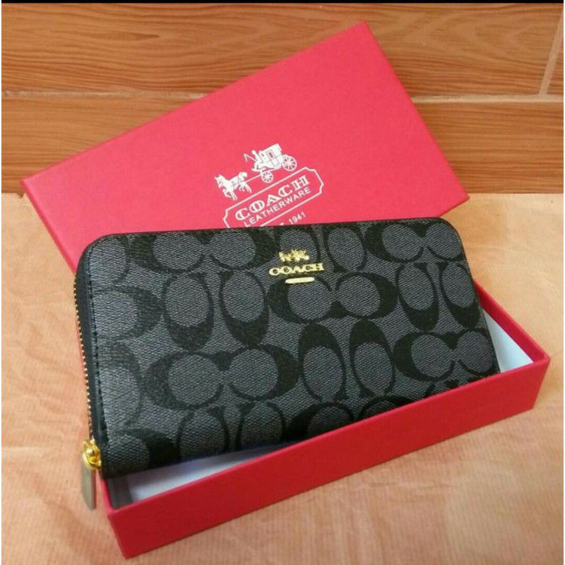 dompet wanita panjang coach premium 1 seleting