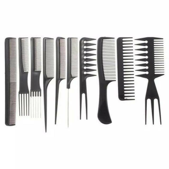 COD/BAYARDITEMPAT sisir set isi 10 barber comb flat styling ORIGINAL lengkap BERKUALITAS