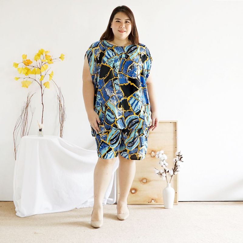 Baju Setelan Yukensi Super Jumbo LD 150/ Setelan Baju Santai Jumbo/ Baju Setelan Jumbo