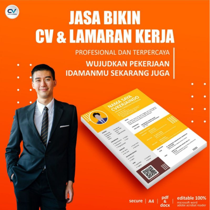 JASA CV DAN SURAT LAMARAN KERJA
