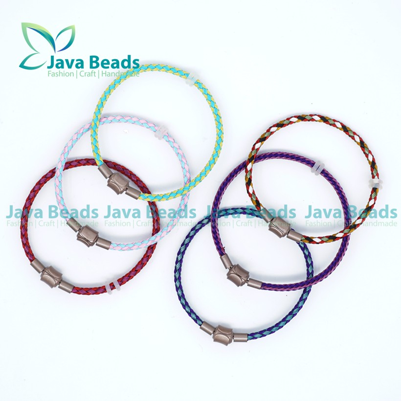 Gelang Tali Kawat Anti Air Waterproof Untuk Charm Liontin Huruf Inisial Emas