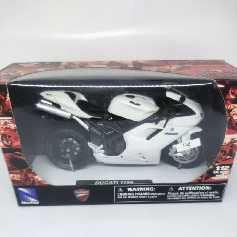 Diecast miniatur motor Ducati 1198 newray 1:12
