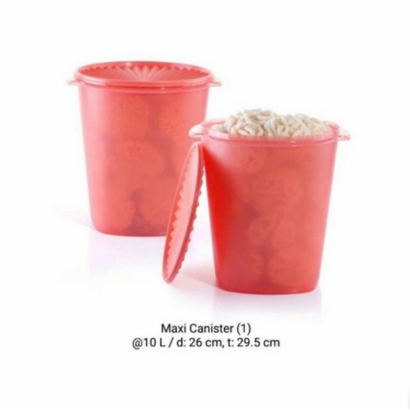 Maxi canister 10liter  toples kerupuk Tupperware (1pcs)