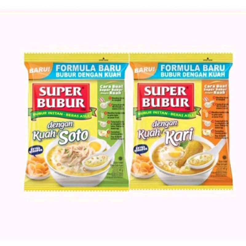 

SUPER BUBUR 45 GR Rasa Soto dan Kari