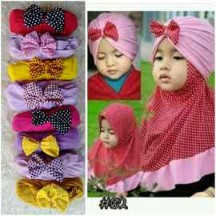 Jilbab hijab kerudung anak model AMANDA POLKA