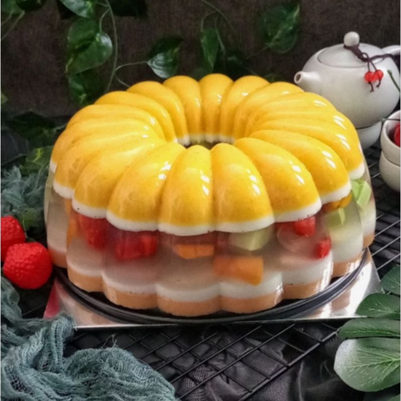 

puding buah / puding buah kaca / puding tropicana