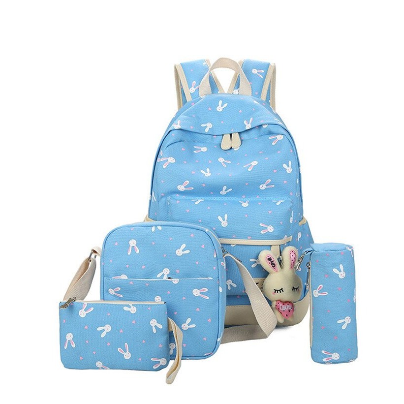 KSO_BAG - Tas Ransel Anak Wanita Terbaru 2021 Kekinian Backpack Rabbit 4in1 Korean Style Murah