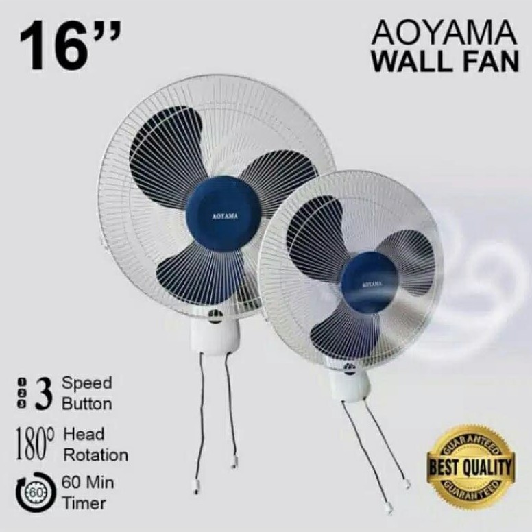 Kipas Angin Dinding Kipas Tempel Kipas Dinding Aoyama Kavolux Wall Fan 16 " Inchi TD