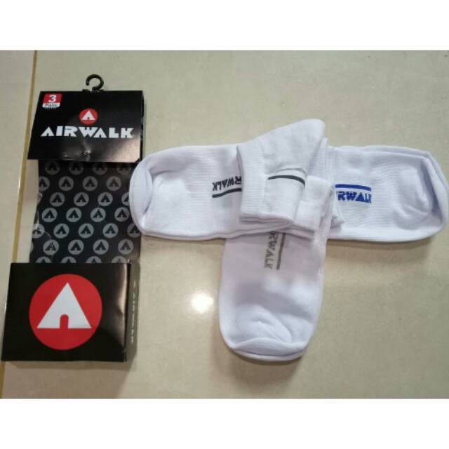 Kaos Kaki Cewek Cowok Original Airwalk Putih Hitam