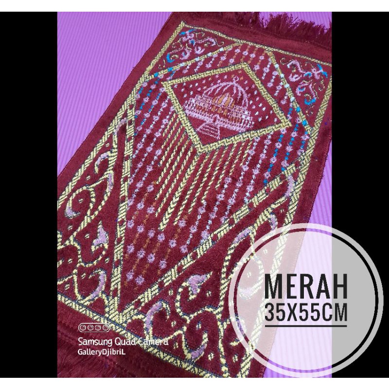 Sajadah bludru kecil 35x55/ Sajadah mini/ Sajadah anak-V-1