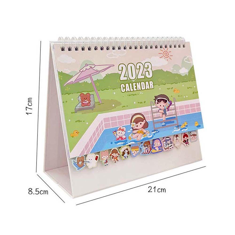 Mxbeauty 2023kalender Perlengkapan Kantor Siswa Sekolah Rumah Kartun Alat Tulis Jadwal Organizer Desktop Stationery