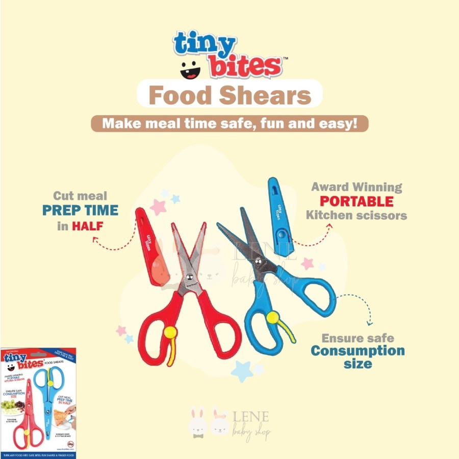 TINY BITES FOOD SHEARS MAKE MEAL TIME SAFE ,FUN &amp;EASY